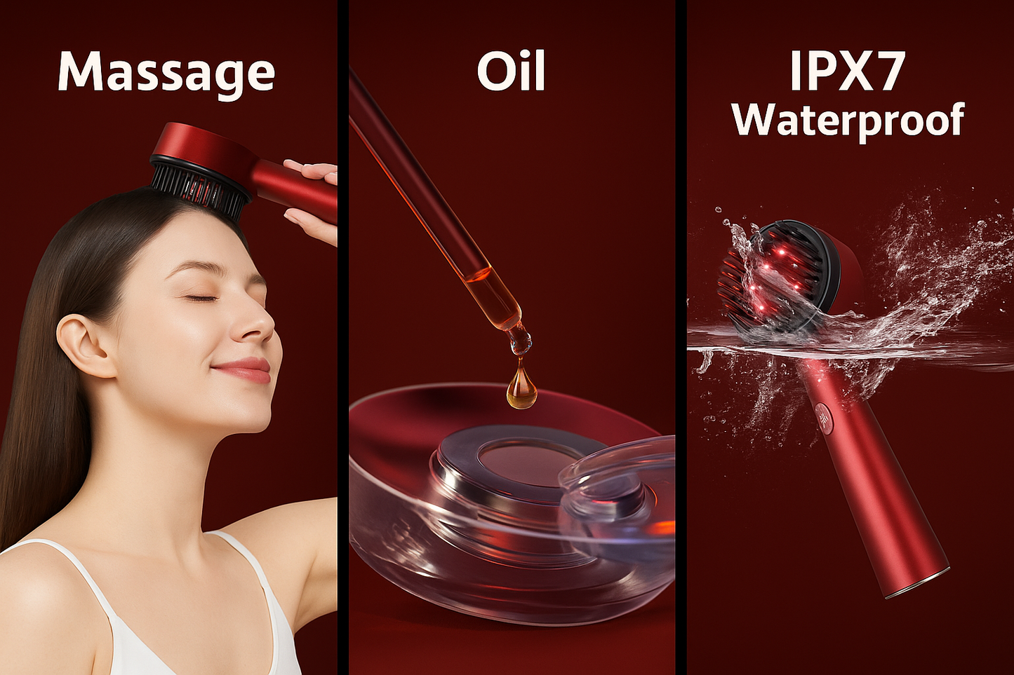 Scalp Therapy Comb – Red Light & Deep Massage for Hair Growth | InfraGlow™