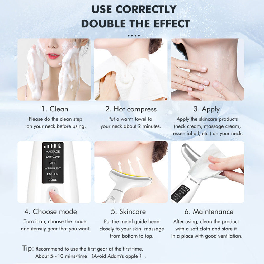 Neck Beauty Device – EMS, Ice Compress & Light Therapy | InfraGlow™