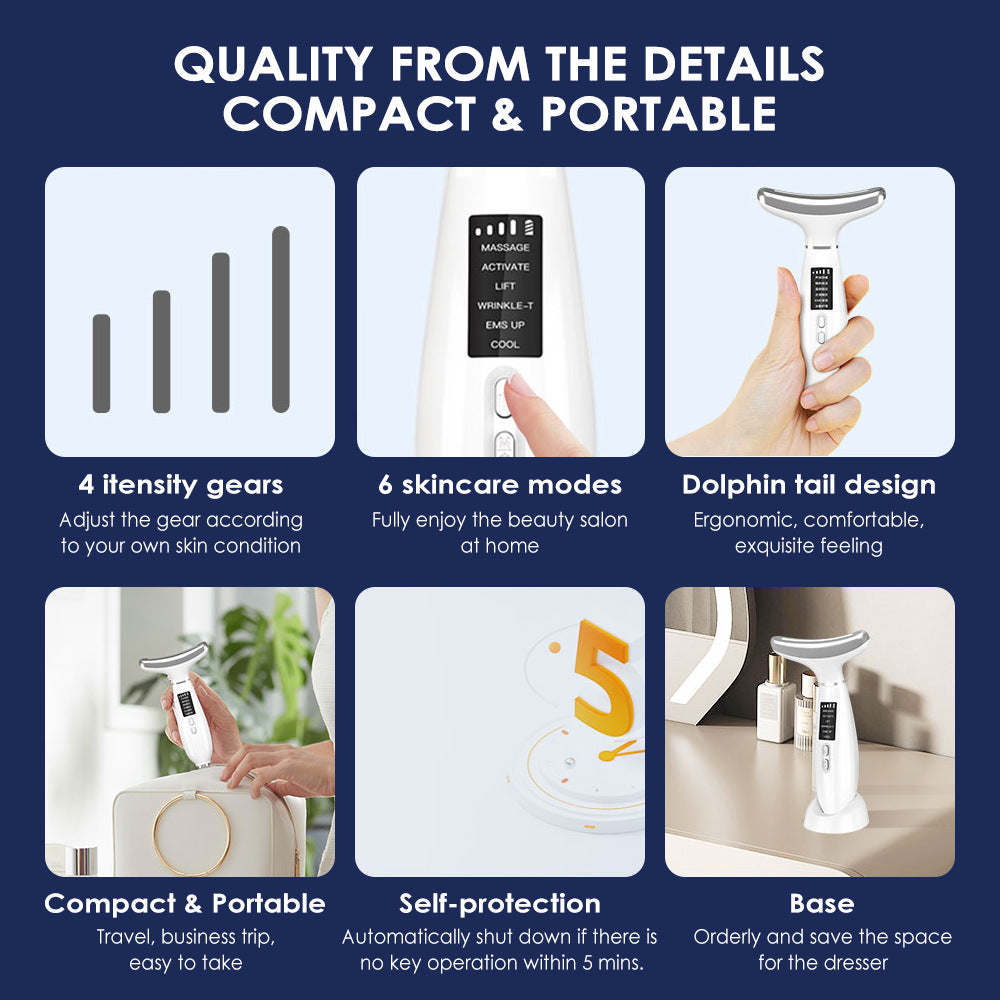 Neck Beauty Device – EMS, Ice Compress & Light Therapy | InfraGlow™